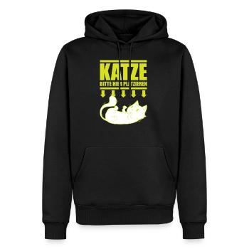 Kätzchen Bitte Hier Platzieren T-Shirt - Männer Premium Bio Hoodie - Schwarz - Vorne - Nico (187cm)