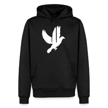 colombe - Sweat à capuche Premium bio Homme - noir - Devant - Nico (187cm)