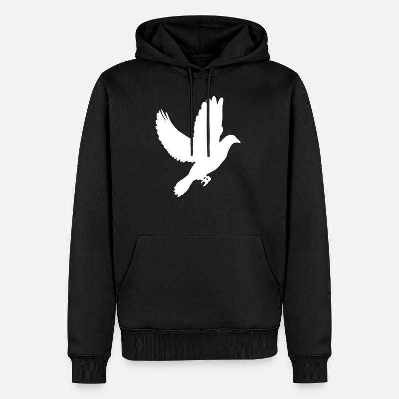 Taube - Männer Premium Bio Hoodie - Schwarz