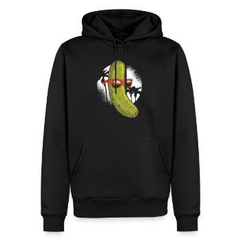 Gurke im Paradise - Sommer Design - Männer Premium Bio Hoodie - Schwarz - Vorne - Nico (187cm)
