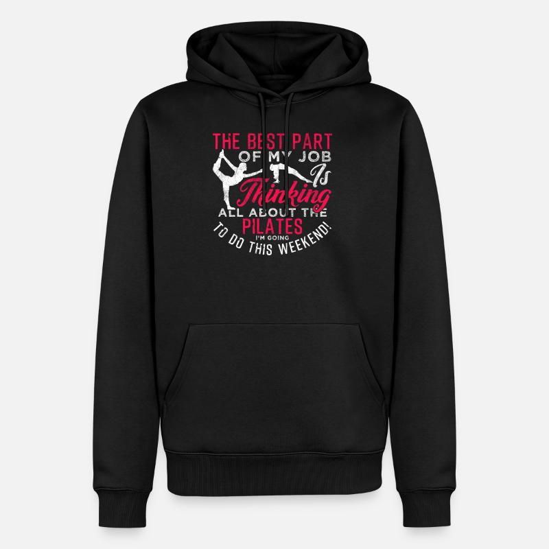 Pilates - Männer Premium Bio Hoodie - Schwarz