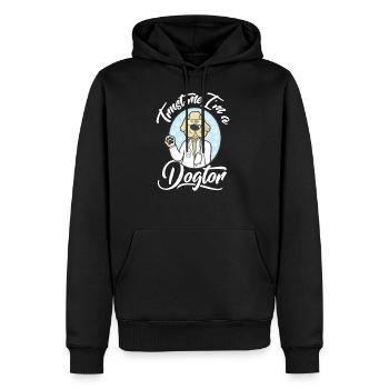 Læge læge - Herre Premium økologisk hoodie - sort - Foran - Nico (187cm)