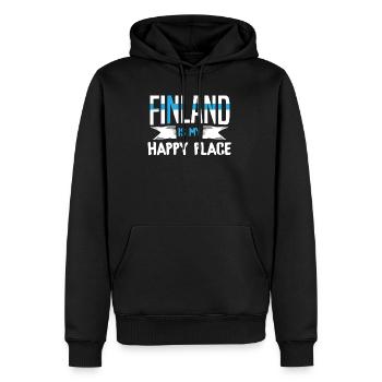 Finland Finnland Geschenk Helsiniki Geschenkidee - Männer Premium Bio Hoodie - Schwarz - Vorne - Nico (187cm)