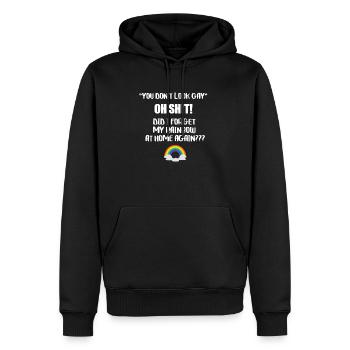 Gay - Männer Premium Bio Hoodie - Schwarz - Vorne - Nico (187cm)