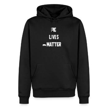 porcs - Sweat à capuche Premium bio Homme - noir - Devant - Nico (187cm)