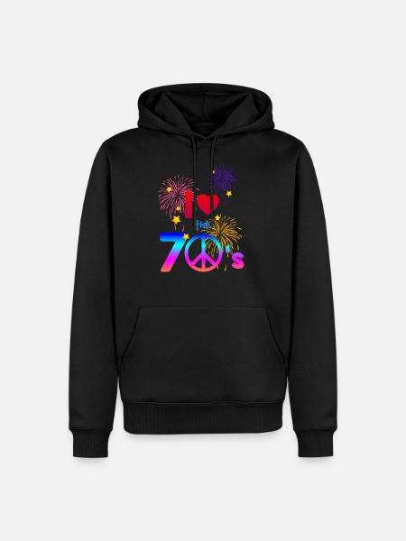 70s Love - Men’s Premium Organic Hoodie - black