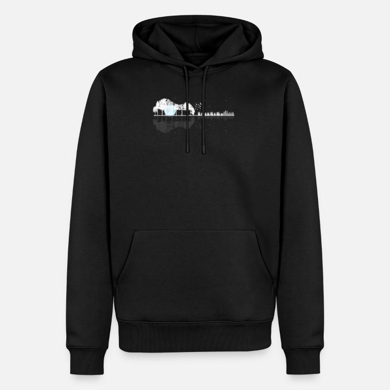 Guitar - Guitare - Chemise - Sweat à capuche Premium bio Homme - noir