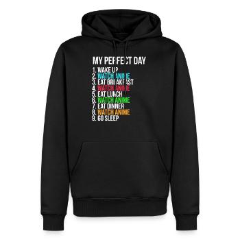Anime Tag Convention Baka Cosplay Manga Gift - Men’s Premium Organic Hoodie - black - Front - Nico (187cm)