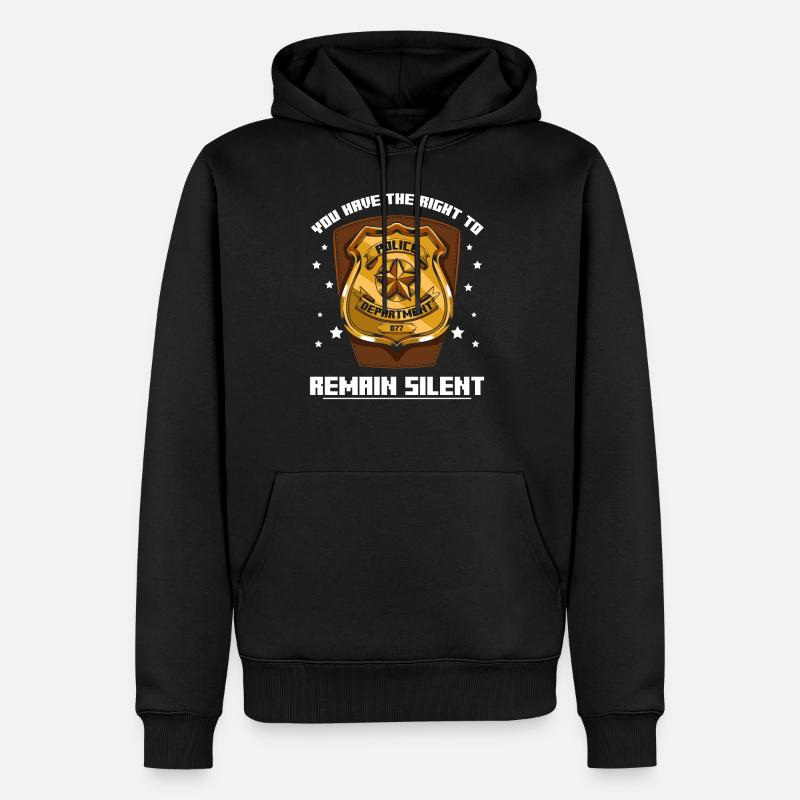 Polizei - Männer Premium Bio Hoodie - Schwarz