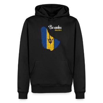 Barbade - Sweat à capuche Premium bio Homme - noir - Devant - Nico (187cm)