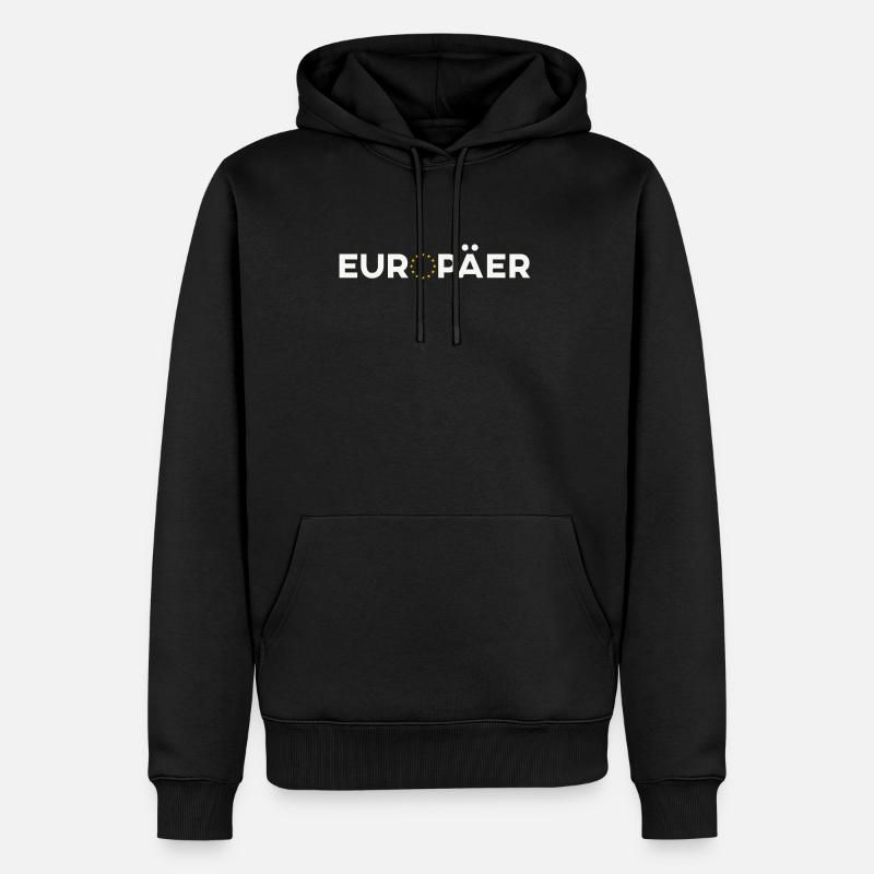 Europäer - Männer Premium Bio Hoodie - Schwarz