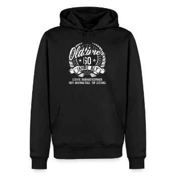 Voiture ancienne 60 ans cadeau d'anniversaire 60 ans - Sweat à capuche Premium bio Homme - noir - Devant - Nico (187cm)