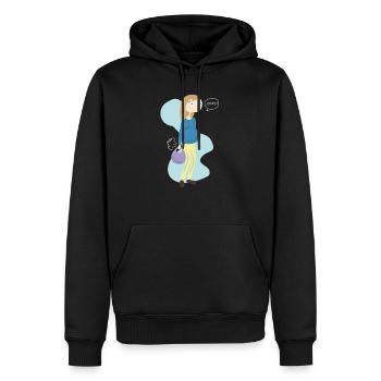 Oops Schwangerschaft Schwanger Babybauch Geschenk - Männer Premium Bio Hoodie - Schwarz - Vorne - Nico (187cm)