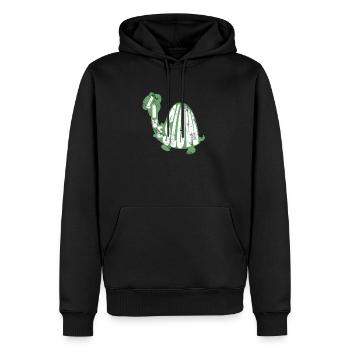 Turtle - Men’s Premium Organic Hoodie - black - Front - Nico (187cm)