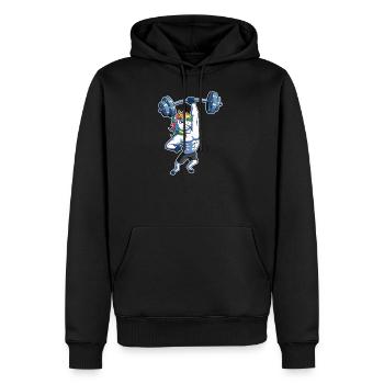 Fitness Einhorn Training Weight Lifting Unicorn - Sweat à capuche Premium bio Homme - noir - Devant - Nico (187cm)