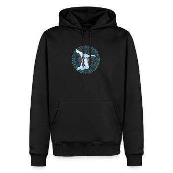 Dearadh Bronntanais Acroyoga - Men’s Premium Organic Hoodie - black - Front - Nico (187cm)