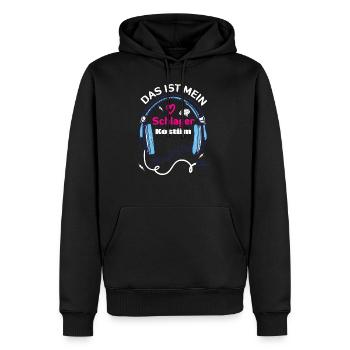 Tee-shirt fête de costume pop Schlager - Sweat à capuche Premium bio Homme - noir - Devant - Nico (187cm)