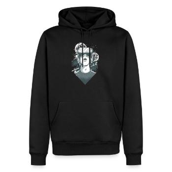 Fascination VR - expérience de jeu - Sweat à capuche Premium bio Homme - noir - Devant - Nico (187cm)