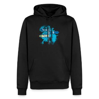 Suède - Sweat à capuche Premium bio Homme - noir - Devant - Nico (187cm)