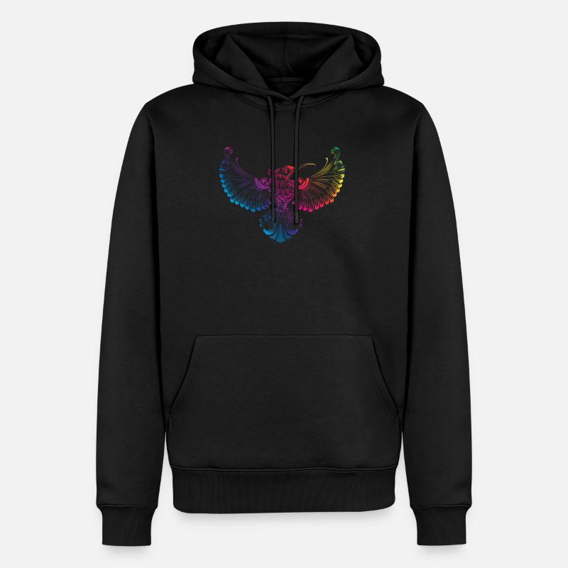 kolibri vogel mandla bunt - Männer Premium Bio Hoodie - Schwarz