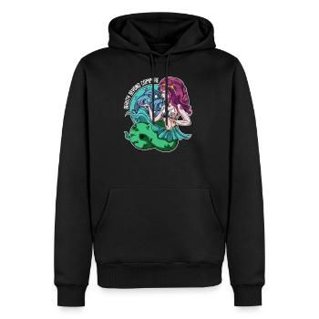 Meerjungfrauen - Männer Premium Bio Hoodie - Schwarz - Vorne - Nico (187cm)