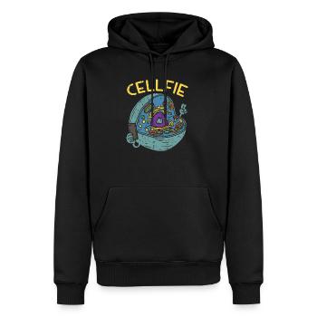 Cellfie Biologie professeur Cellule noyau Drôle Cadeau - Sweat à capuche Premium bio Homme - noir - Devant - Nico (187cm)