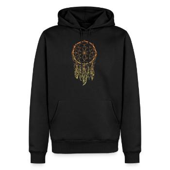 Indiens attrape-rêves - Sweat à capuche Premium bio Homme - noir - Devant - Nico (187cm)