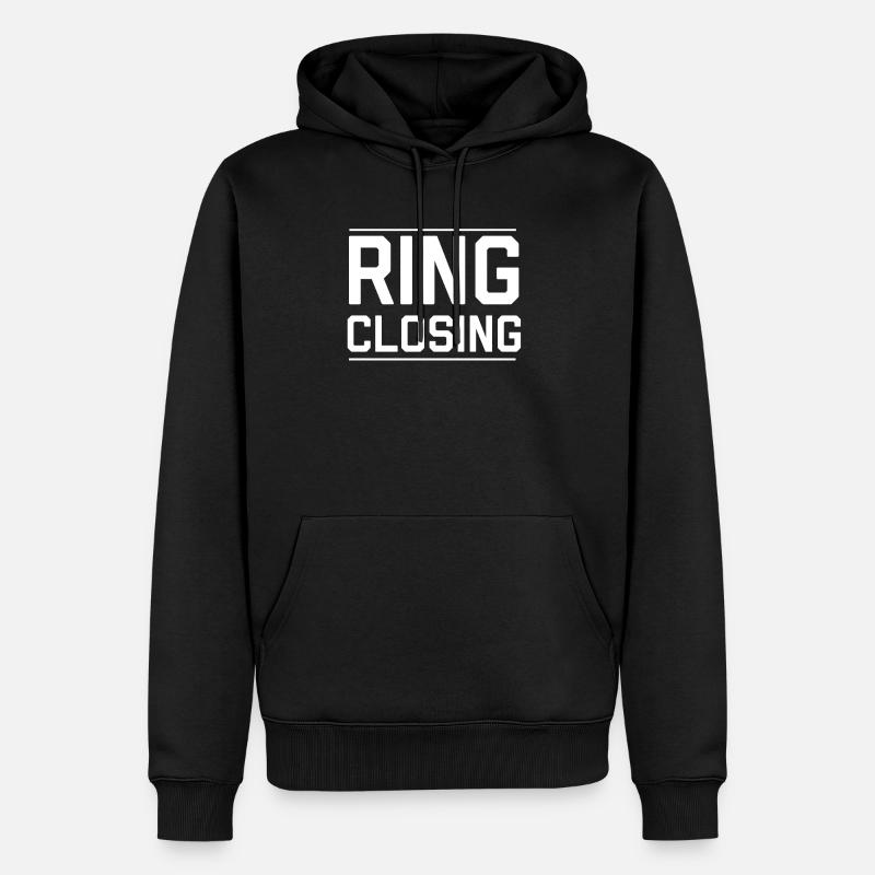 ring closing - Männer Premium Bio Hoodie - Schwarz