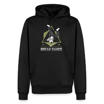 Cadeau cool breakdance rétro - Sweat à capuche Premium bio Homme - noir - Devant - Nico (187cm)