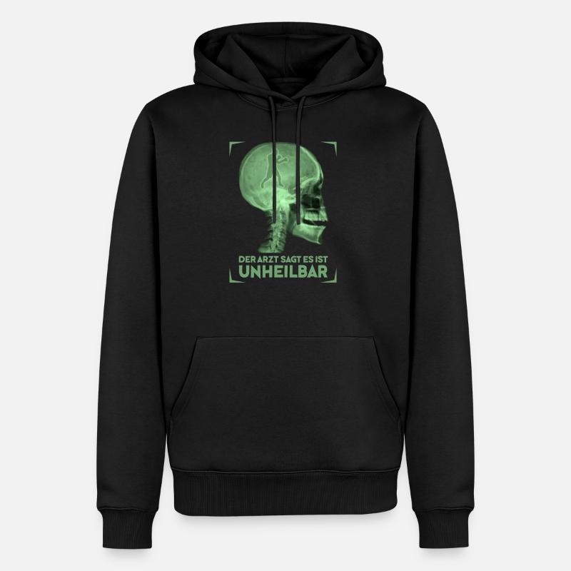 Boxen Sport Boxer Lustiger Spruch - Männer Premium Bio Hoodie - Schwarz