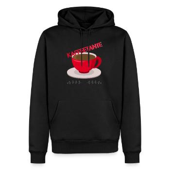 Kaffeetante - Sweat à capuche Premium bio Homme - noir - Devant - Nico (187cm)