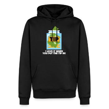 Barkeeper Geschenkidee Trinkgeld lustiger Spruch - Männer Premium Bio Hoodie - Schwarz - Vorne - Nico (187cm)