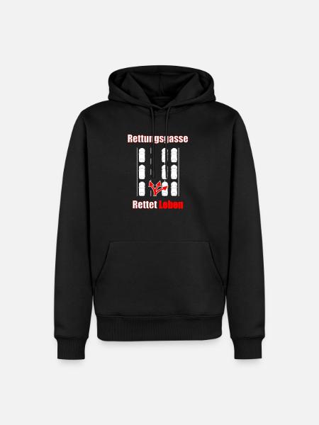 Redningsplads Save lives lifesaver gave - Herre Premium økologisk hoodie - sort