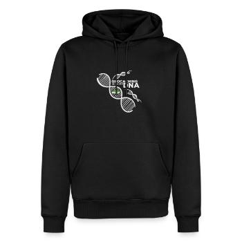 Geocaching - Männer Premium Bio Hoodie - Schwarz - Vorne - Nico (187cm)