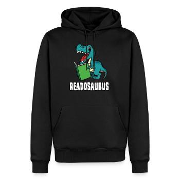 Readosaurus - Männer Premium Bio Hoodie - Schwarz - Vorne - Nico (187cm)