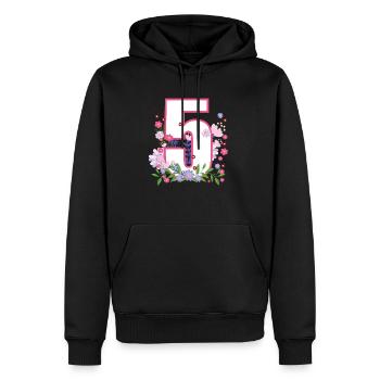 5. Geburtstag T-Shirt Blumen - Männer Premium Bio Hoodie - Schwarz - Vorne - Nico (187cm)
