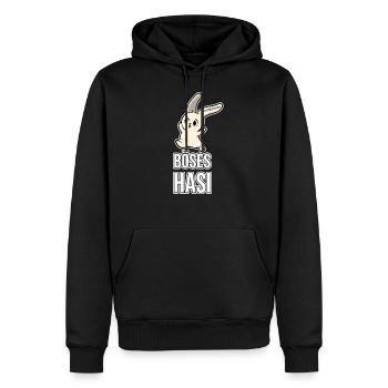 Böses Hasi Lustig Süß Böse Spruch Geschenk Geek - Männer Premium Bio Hoodie - Schwarz - Vorne - Nico (187cm)
