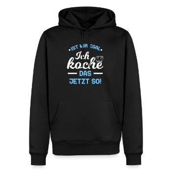 Ça ne me dérange pas de cuisiner le dire maintenant - Sweat à capuche Premium bio Homme - noir - Devant - Nico (187cm)