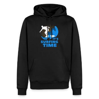 Surfen Wellenreiten - Männer Premium Bio Hoodie - Schwarz - Vorne - Nico (187cm)
