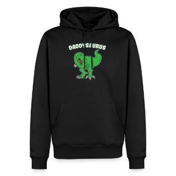 Dinosaurier Dino T-Rex Papa Vater Papi Geschenk - Männer Premium Bio Hoodie - Schwarz - Vorne - Nico (187cm)