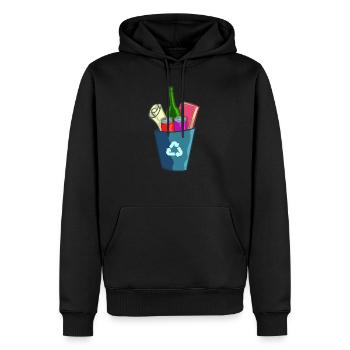 Recyclage Protection de l'environnement Cadeau Mondial Sauver l'environnement - Sweat à capuche Premium bio Homme - noir - Devant - Nico (187cm)