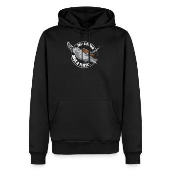 Tortue mer amour des animaux cadeau - Sweat à capuche Premium bio Homme - noir - Devant - Nico (187cm)