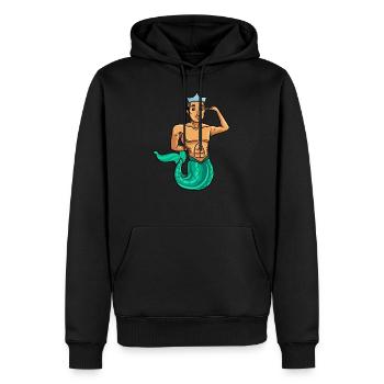Meerjungfrau Seejungfrau Security Sec Geschenk - Männer Premium Bio Hoodie - Schwarz - Vorne - Nico (187cm)