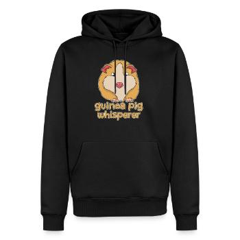 Cobaye animal de compagnie chuchoteur amour cadeau - Sweat à capuche Premium bio Homme - noir - Devant - Nico (187cm)