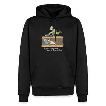 Sondeln - Männer Premium Bio Hoodie - Schwarz - Vorne - Nico (187cm)