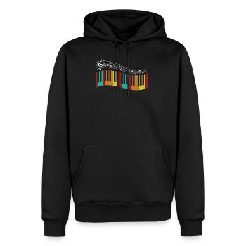 Piano - Piano - Musique - Chemise - Sweat à capuche Premium bio Homme - noir - Devant - Nico (187cm)