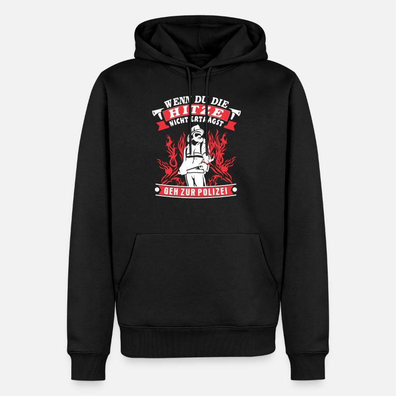 Pompier disant chemise cadeau - Sweat à capuche Premium bio Homme - noir