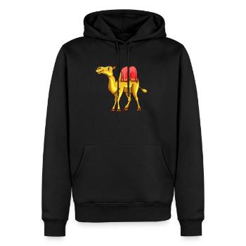 Chameau Chameaux Amour des animaux Amants Cadeau - Sweat à capuche Premium bio Homme - noir - Devant - Nico (187cm)