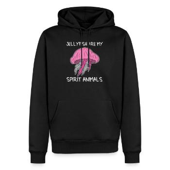 Qualle Quallen Süße Meduse Liebhaber Meer Geschenk - Männer Premium Bio Hoodie - Schwarz - Vorne - Nico (187cm)