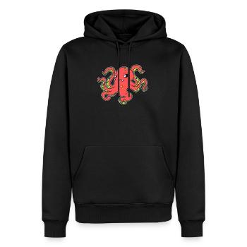 Octopus poulpe poulpe poisson cadeau - Sweat à capuche Premium bio Homme - noir - Devant - Nico (187cm)